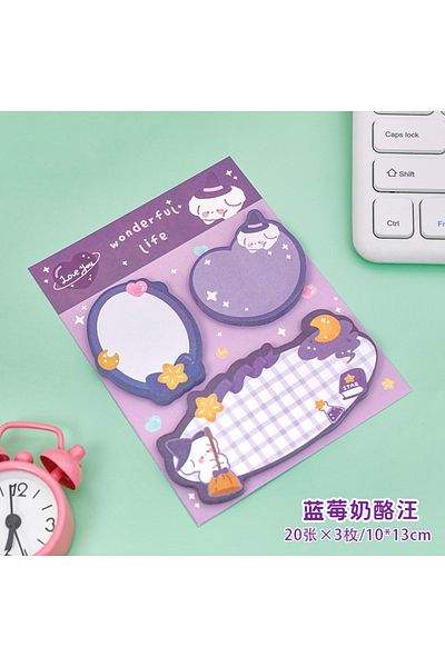 Choice C Kawaii Cartoon Strawberry Rabbit Bear Sticky Notes Memo Pad Cute Message N Times Sticky Office St.