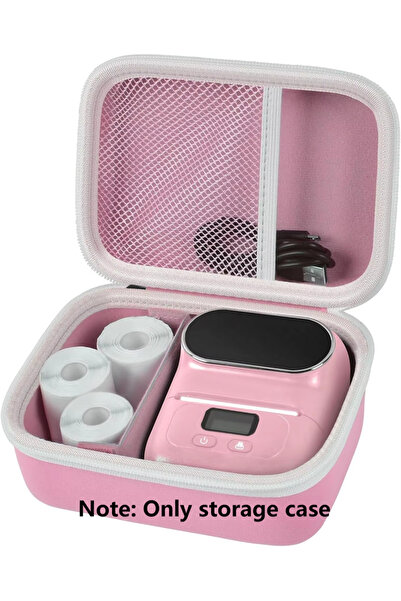 Choice حافظة وردية متوافقة مع جهاز صنع الملصقات الحرارية Phomemo M110 - جهاز صنع الملصقات الحرارية المحمول الصغير المزود بتقنية البلوتوث للسيارة