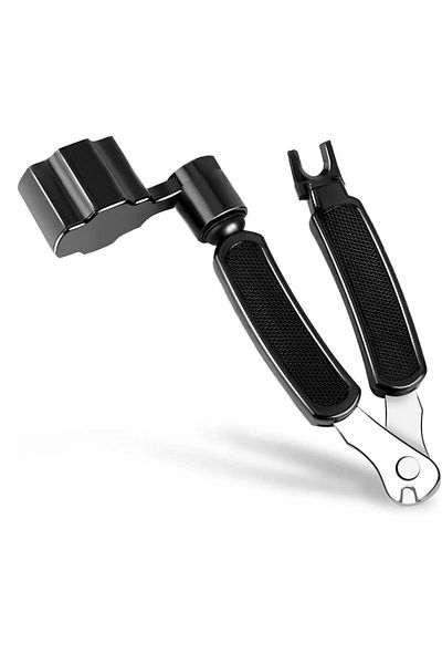 Choice Black Professional Guitar String Winder Cutter And Bridge Pin Puller Guitar Repair Tool Functional 3