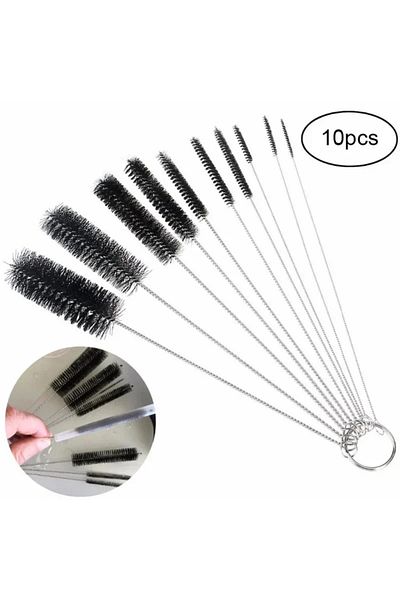Choice 10pcs/set Aquarium Tube Pipe Cleaning Brush Stainless Steel Water Filter Air Tube Flexible Single...