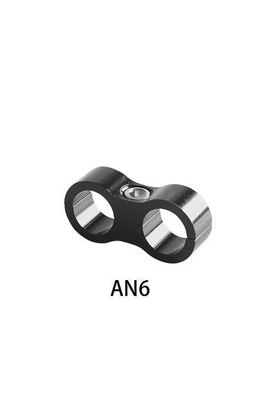 Choice An6 Black Universal Aluminum An4 An6 An8 An10 Braided Rubber Hose Line Clamp Splitter Billet Oil Fue