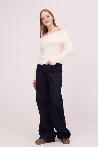 Addax Soft Textured Madonna Collar Knitwear Sweater K3383-B6