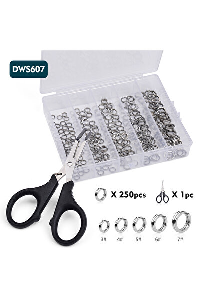 Choice 251 قطعة 250 قطعة حلقات صيد مقسمة من الفولاذ المقاوم للصدأ شديدة التحم...