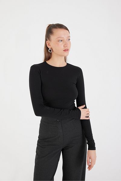 Addax B1496-dk2 Model Crew Neck Basic Μπλούζα