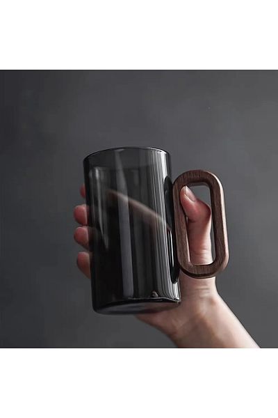 Choice 150-350ml Gray 1pc 350ml Household High Borosilicate Glass Water Cup Living Room Cigarette Ash Colo