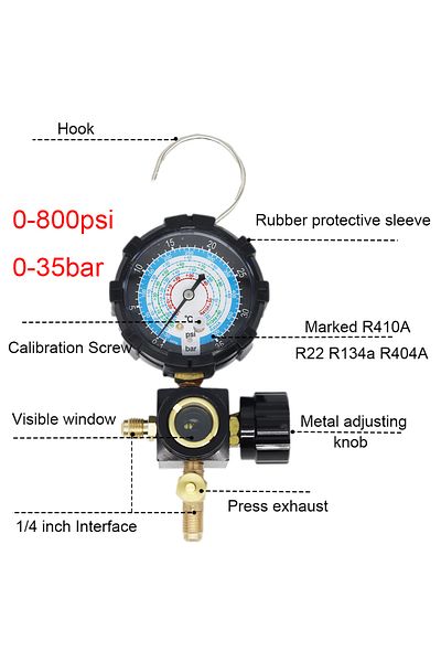 Choice Low R410a Diagnostic Manifold Freon Gauge Set High Pressure A/c Refrigeration Tool For R22/r410a/r13