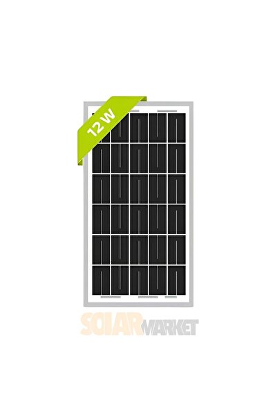 SolarMarket 12W  12V Monokristal Solar Panel