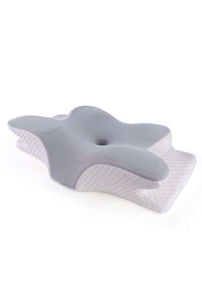 Choice Light Grey New Memory Foam Pillows Butterfly Shape Relaxing Cervical Slow Rebound Neck Pillow Pain R
