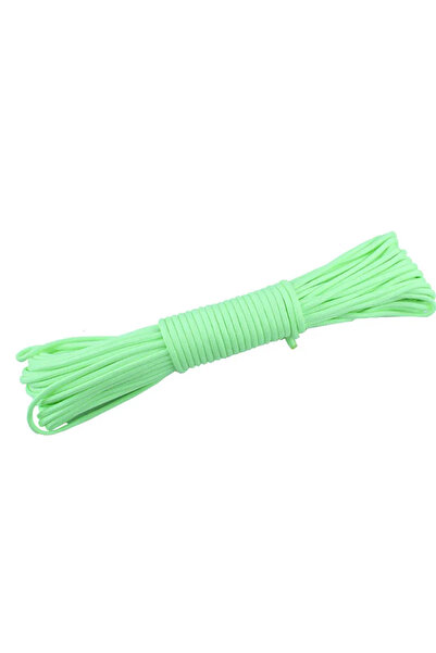 Choice حبل مضيء أخضر بطول 15 مترًا، 9 خيوط، 4 مم، حبل باراكورد فلوري من الناي...