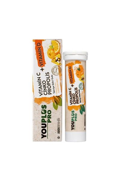 Youplus Vitamin C Vitamin D Zinc Propolis Effervescent 15 Tablets