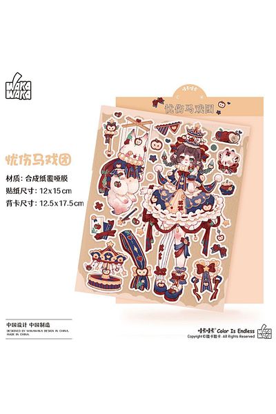 Choice 02 Korean Character Sticker For Scrapbook Stationery Cute Girl Flakes Idol Card Deco Sticker Diy Pho