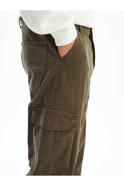 LC Waikiki Khaki Standard Fit Gabardine Men's Cargo Pants