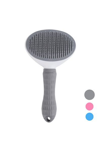 Choice Gray Pet Comb Stainless Steel Needle Comb Pet Dog Cleaning Brush Dog And Cat Hair Removal Floating H