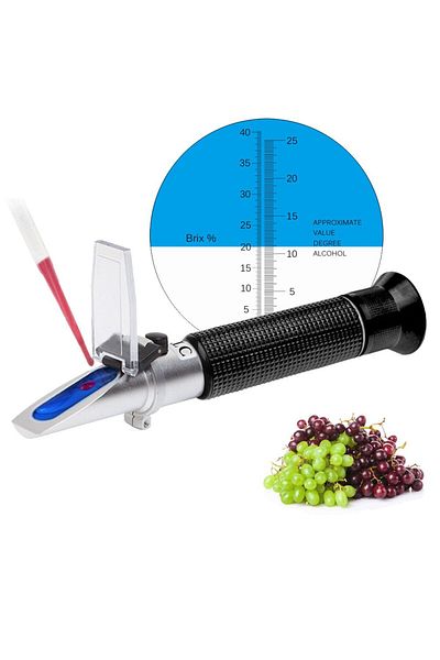 LPPCOLTD Wine Refractometer Brewing Measuring Sugar Content In Original Grape Juice & Predicting Wine Alco...