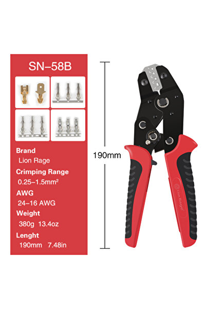 Choice1 كماشة العقص SN-58BF SN-28B 48B 58B Dupont XH2.54 KF2510 SM 2.54 3.96 ...