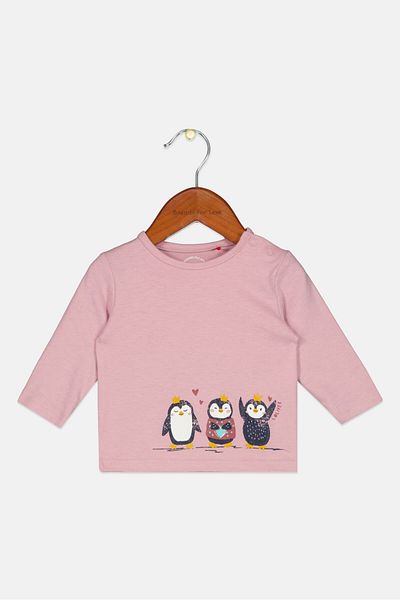 s.Oliver Toddlers Girl Printed Long Sleeve Top, Pale Pink