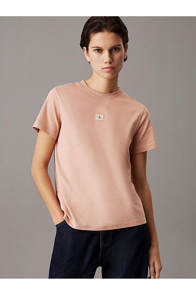 Calvin Klein Women's Logo Pink T-Shirt