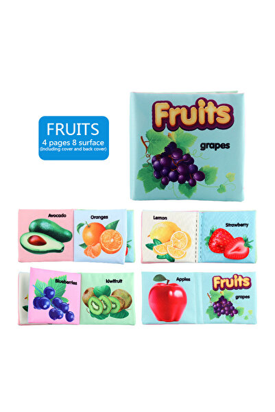 Choice fruits Baby Cloth Books Enlightenment Early Educational Toys Kids Fruits Animal Numbers Food Cogniti