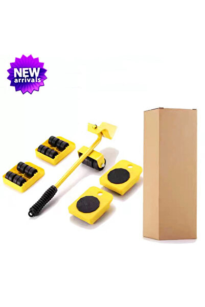 Choice مجموعة مكونة من 5 قطع باللون الأصفر، رافعة أثاث ثقيلة جديدة، عجلة دوار...