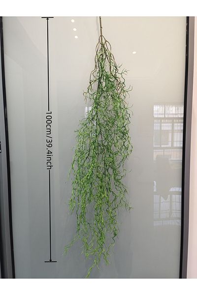Choice Air Grass Lv Artificial Hanging Green Plant Rattan Green Grass Plants Fake Vine Ivy Hanging Plant Fo