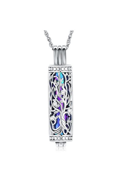 Choice Mc Cylinder Cremation Jewelry Tree Of Life Urn Ashes Necklace For Women Men Vial Cremation Ash Penda