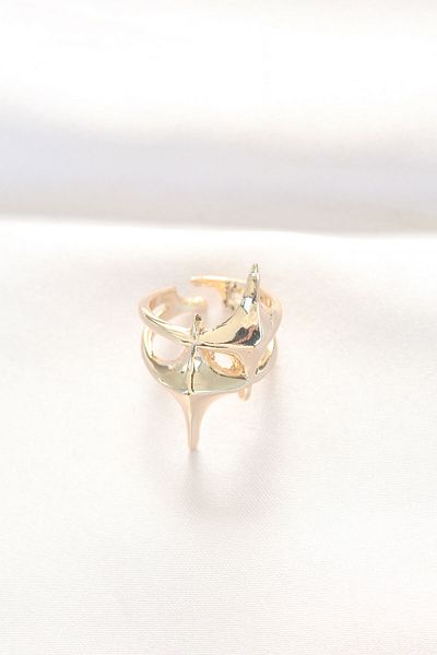 Skygo Star Model Gold Color Adjustable Ring - Tj-Byk3144