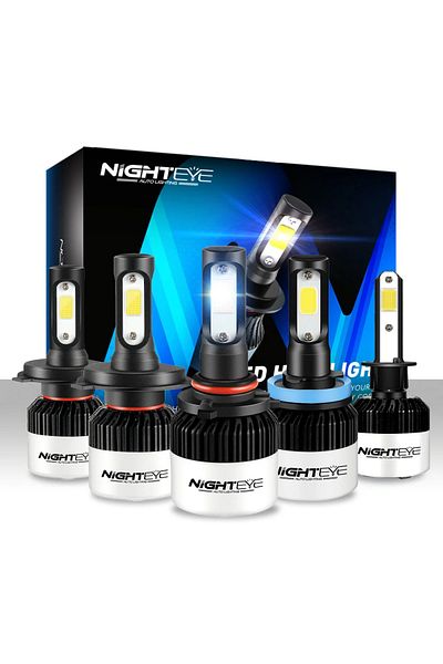 Choice مصابيح أمامية للسيارات فائقة السطوع H7 Nighteye H7 Led H4 Led H8/h9/h11 Hb3/9005 Hb4/9006 لمبة سيارة 72 وات 9000