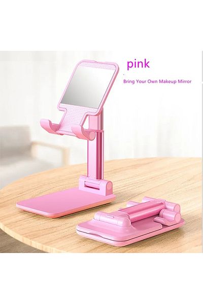 Choice Pink Color New T9 Metal Desktop Tablet Holder Table Cell Foldable Extend Support Desk Mobile Phone H