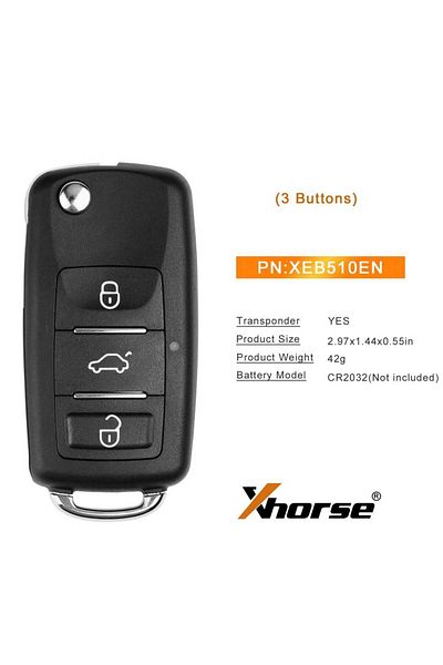 Xhorse Xeb510en For Volkswagen B5 Type Super Remote With Xt27b Super Chip 5pcs/lot