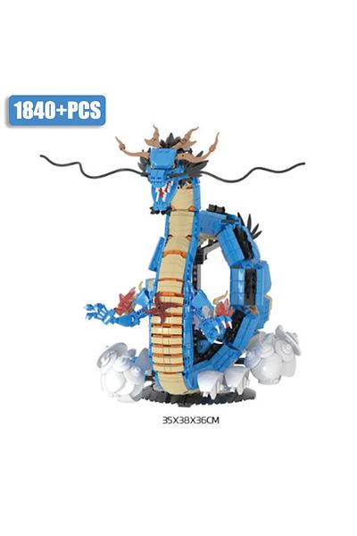 Choice 1840 قطعة من مكعبات بناء من سلسلة One Anime Piece بدون صندوق، مكعبات Kaido Dragon، نموذج Diy، تجميع، أزرق، Drago