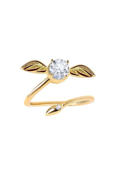 Choice Ring Gold-plated Snitch Ring Harries Derivative Peripheral Cosplay Potters Rotatable Niche Fan Littl