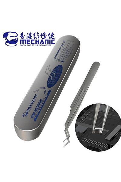 MECHANIC Aax-17 Aax-17 Stainless Steel Tweezers For Chip Tin Planting Anti-corrosion High Hardness J