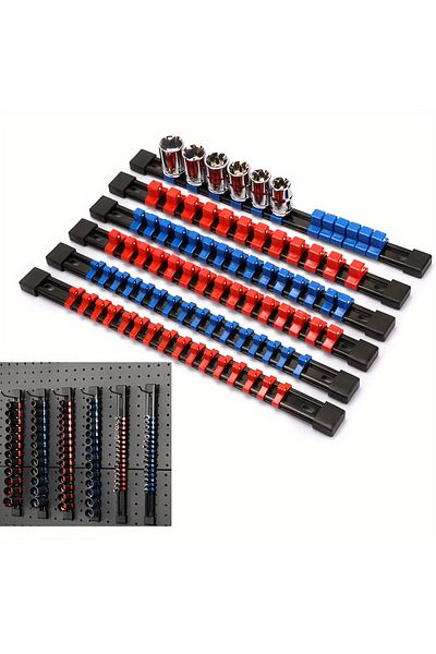 NIUXIANG Socket Organizer Drive  6PCS 1/4-Inch x 32 Clips 3/8-Inch x 30 Clips 1/2-Inch x 24 Clips Premium ...