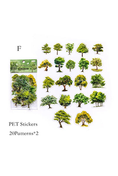 Choice F 40 قطعة/حزمة ملصقات شجرة ملونة للحيوانات الأليفة DIY سكرابوكينغ ملصق...