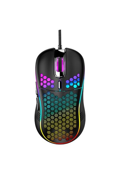 Choice ماوس ألعاب سلكي أسود بمنفذ USB، فأرة ميكانيكية بإضاءة مضيئة بدقة 7200 نقطة في البوصة، ألعاب بصرية قابلة للتعديل