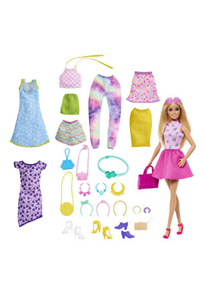 Barbie ve Muhteşem Kıyafetleri Barbie bebek ve kıyafetleri, birlikte giysiler ve aksesuarlar HKB07
