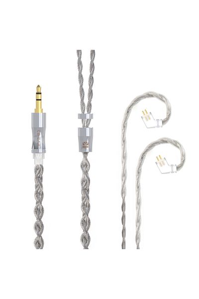 KBEAR Tfz 3.5mm Chord 6n Graphene 4n Ofc Silver-plated Mixedly Braided Upgrade Cable With Mmcx/2pin