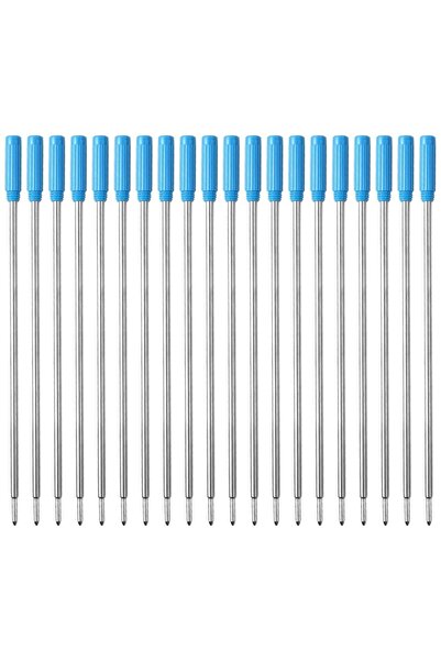 Choice مجموعة من 20 قطعة من أقلام الحبر الجاف مقاس 4.5 بوصة لأقلام كروس متوسطة الرأس، حبر أسود أزرق للمكتب المدرسي