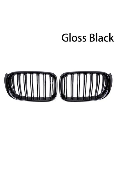 Choice Gloss Black Front Kidney Double Line Grille Grill Replacement Racing Grills Grilles Auto Grill Acces
