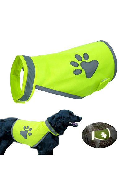 Choice L Reflective Dog Safety Vest High Visibility Fluorescent Pet Hi Vis Jacket Coat Dog Jacket Outdoor .
