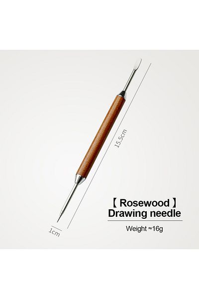 Choice Wooden Handle Stainless Steel Coffee Decorating Art Pen Wooden Handle Latte Pull Flower Needle Baris