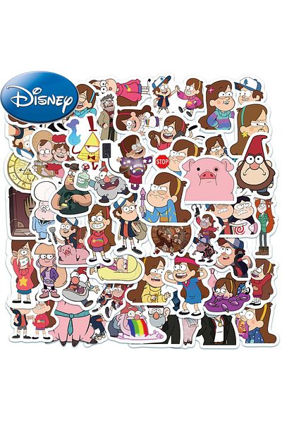 Choice 50pcs 10/30/50pcs Disney Funny Anime Gravity Falls Stickers Decals Phone Water Bottle Notebook Scrap