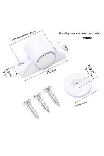 Choice قفل باب خزانة مغناطيسي أبيض، سدادة باب أثاث مغناطيسية ذات تأثير مغناطي...