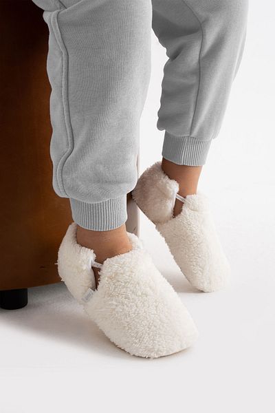 Funny Baby Non-Slip Sole Organic Baby Fleece Booties Ergonomic Soft Comfortable Flexible