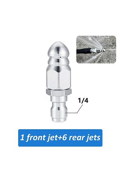 Choice Orange 1/8 1/4 3/8 High Pressure Sewer Jetter Pressure Drain Jetter Hose Nozzle For Toilet Industria