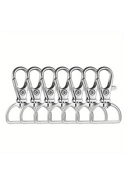 Choice 20mm--10pcs Silver 10pcs Swivel Clasp Lanyard Snap Hooks Keychain Clip Hook Metal Lobster Claw Clasp