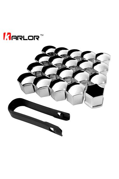 Choice 20Pcs Universal Anti-Rust 17 19 21mm Chrome Glossy ABS Auto Trim Tyre Wheel Nut Screw Bolt Protec...
