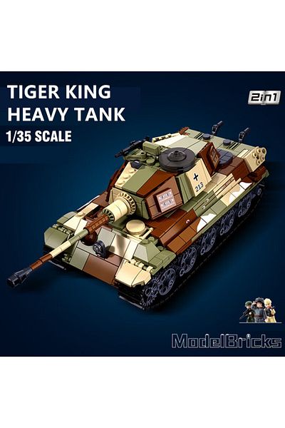 Choice Sluban 930PCS ARMY Tiger King Heavy Tank Land Force WW2 Military Soldier Building Blocks Sets Edu...