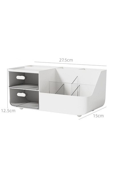 Choice White Desktop Storage Box Cosmetics Drawer-type Cute Box Office Stationery Organizer Box Study Desk