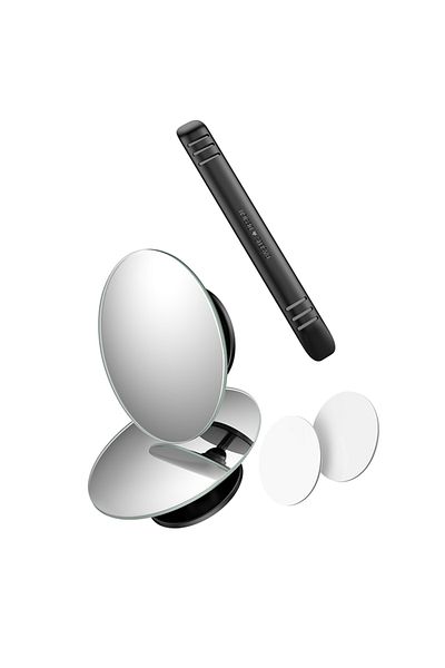 Baseus Black 2pcs Car Rear View Mirror Full Vision 360 Degree Wide Anger Parking Assitant Waterproof